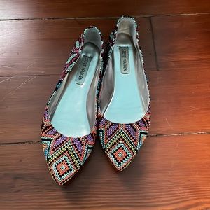 Steve Madden Haanna Multi Color Pointed Flats Size 8.5